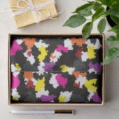 Zwart Kleurrijk Onregelmatig Abstract Tissuepapier (Geschenk)
