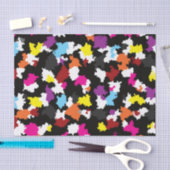 Zwart Kleurrijk Onregelmatig Abstract Tissuepapier (Craft)