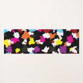Zwart Kleurrijk Onregelmatig Abstract Yogamat (Achterkant (horizontaal))