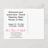 Zwart kleurrijk patchwork - Aankondiging van een Q (Achterkant)