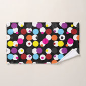 Zwart Kleurrijk Polka Dots Oppervlakte Patroon Ont Bad Handdoek (Handdoek)