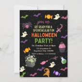 Zwart Kleurrijk Schattige Leuk Magisch Mystiek Hal Kaart (Voorkant)