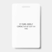 Zwart Kleurrijke Crayons Barcode School Leraar ID Badge (Achterkant)