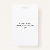 Zwart Kleurrijke Crayons Barcode School Leraar ID Badge (Achterkant)