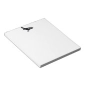 Zwart-klompkunst vliegende landing notitieblok (Schuin)