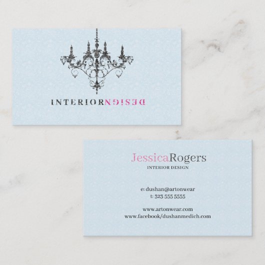 Zwart Kluhandelblauw Achtergrondontwerp Visitekaartje (Voorkant / Achterkant)