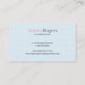 Zwart Kluhandelblauw Achtergrondontwerp Visitekaartje (Achterkant)