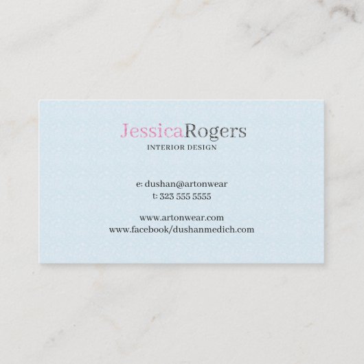 Zwart Kluhandelblauw Achtergrondontwerp Visitekaartje (Achterkant)