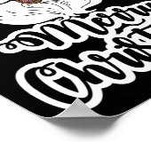 Zwart knipogen santa vrolijke kerst afrikaans amer poster (Hoek)