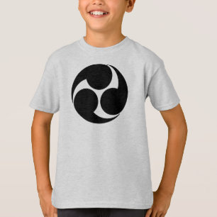 Zwart Kobayakawa Japan Mon Oriental T-shirt