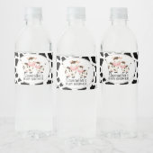 Zwart Koe Afdrukkerij Koe Baby shower Waterfles Etiket (Flessen)