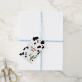 Zwart Koe Print Gift Label Cadeaulabel (Met Touw)