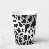 Zwart Koe Prints, zilver & goud Hoefijzer Verjaard Papieren Bekers (Achterkant)