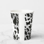 Zwart Koe Prints, zilver & goud Hoefijzer Verjaard Papieren Bekers (Links)