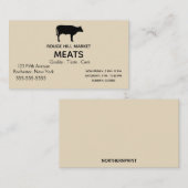 Zwart Koe Silhouet Visitekaartje (Voorkant / Achterkant)