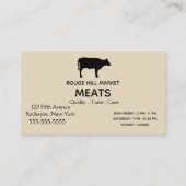 Zwart Koe Silhouet Visitekaartje (Voorkant)