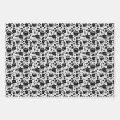 Zwart koffie olie verf patroon gepersonaliseerd inpakpapier vel (Voorkant 3)