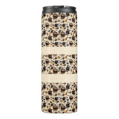 Zwart koffie olie verf patroon gepersonaliseerd thermosbeker (Achterkant)