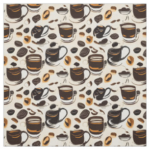 Zwart koffie olie verf patroon stof