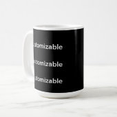 Zwart koffiemok (Voorkant links)