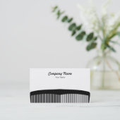 Zwart komkommer in minimale stijl visitekaartje (Staand voorkant)