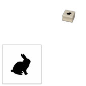 Zwart konijn rubber stempel (Gestempeld)