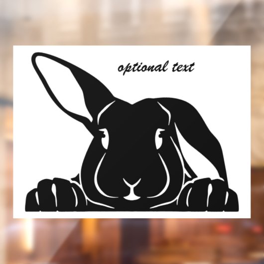 Zwart konijn Silhouette Window Decal (Vel 2)