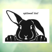 Zwart konijn Silhouette Window Decal (Vel 3)