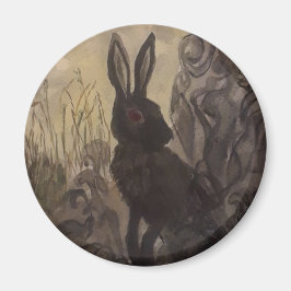 Zwart Konijn van Inle Magneet