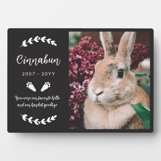 Zwart Konijnenpootjes groen Foto Konijnenmonument Fotoplaat (voorkant)