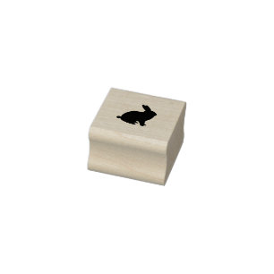 Zwart konijnenrubberstempel rubberstempel