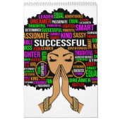 Zwart Koningin Melanine Vrouw Bruin Huid Sista Mag Kalender (Hoes)