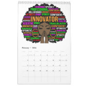 Zwart Koningin Melanine Vrouw Bruin Huid Sista Mag Kalender (Feb 2026)