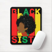 Zwart Koningin Melanine Vrouw Sista Liefde Muismat (Met muis)