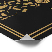 Zwart Koninklijk Middeleeuws Zwaard Trouw Welkom B Poster (Hoek)