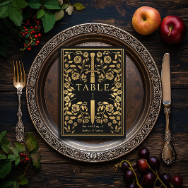 Zwart koninklijk middeleeuws zwaardhuwelijk kaart