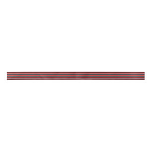 Zwart, koolgrijs en rode strepen satijnen lint