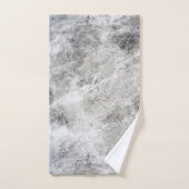 Zwart koolstof en wit marmerpatroon bad handdoek (Handdoek)