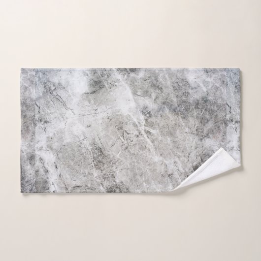 Zwart koolstof en wit marmerpatroon bad handdoek (Handdoek)