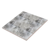 Zwart koolstof en wit marmerpatroon tegeltje (Zijkant)