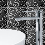 Zwart-koolstof Keltisch zonder naadloze patroonteg Tegeltje<br><div class="desc">Elegant Celtic knot naadloos patroon om een spirituele aanraking aan uw huis toe te voegen.</div>