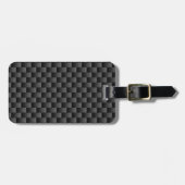 Zwart koolstofvezel stijl Afdrukachtergrond Bagagelabel (Voorkant horizontaal)