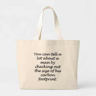 Zwart koolstofvoetafdruk grote tote bag