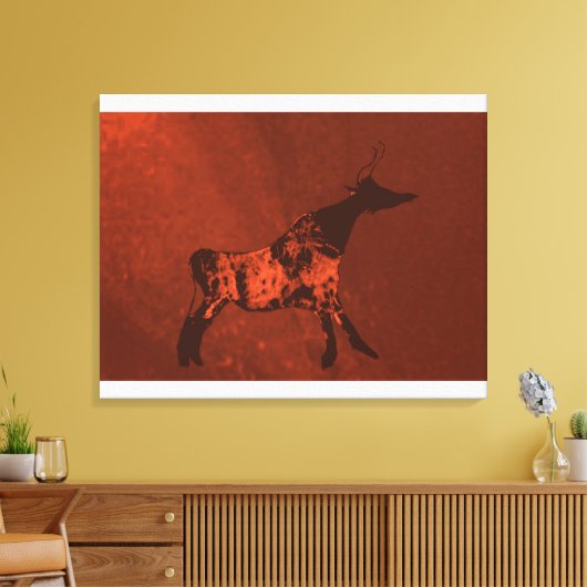 Zwart-kop Koe Canvas afdrukken (Insitu (Woonkamer))