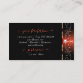 Zwart Koper Squigggles Sparkle Diamonds met Logo Visitekaartje (Achterkant)