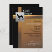 Zwart, koperen en zilveren herten uitnodiging 2 (Voorkant / Achterkant)