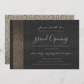 ZWART KOPEREN MOZAÏEK PUNTEN GRAND OPENING CEREMON KAART (Voorkant / Achterkant)