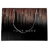 Zwart koperen Roos Gold Name Favor Glam Matrix Rai Large Cadeautasje (Voorkant)