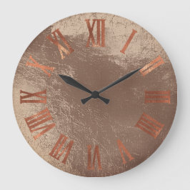 Zwart koperen Roos Gold Roman Bronze Glass Urban Grote Klok