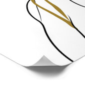 Zwart koppel Esthetische Lijn kunstwerk (Zwarte li Poster (Hoek)